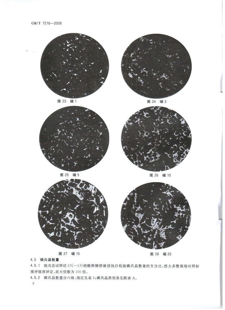 GBT7216-2009灰鑄鐵金相檢驗(yàn)國家標(biāo)準(zhǔn)