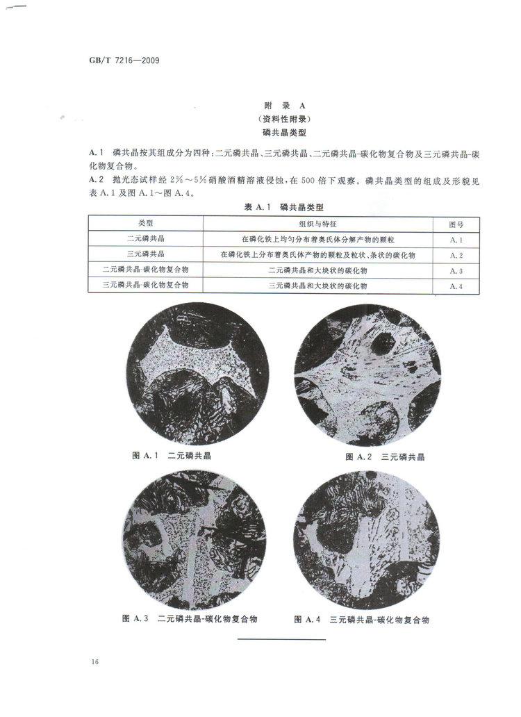 GBT7216-2009灰鑄鐵金相檢驗(yàn)國家標(biāo)準(zhǔn)